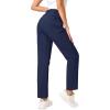 imageTACVASEN Womens Hiking Cargo Pants Lightweight Water Resistant Quick Dry Outdoor Work Mountain Trouser Zipper PocketsNavy