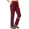 imageTACVASEN Womens Hiking Cargo Pants Lightweight Water Resistant Quick Dry Outdoor Work Mountain Trouser Zipper PocketsWinered
