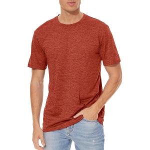 imageTACVASEN Mens Workout Shirts Short Sleeve Athletic Dry Fit Tshirts Running Gym Crewneck TShirtsDark Orange