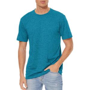 imageTACVASEN Mens Workout Shirts Short Sleeve Athletic Dry Fit Tshirts Running Gym Crewneck TShirtsPeacock Blue