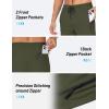 imageTACVASEN Mens Lighweight Hiking Pants Athletic Casual Quick Dry Stretch Water Resistant Joggers with Pockets Workout GymArmy Green