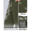 imageTACVASEN Mens Lighweight Hiking Pants Athletic Casual Quick Dry Stretch Water Resistant Joggers with Pockets Workout GymArmy Green