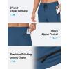 imageTACVASEN Mens Lighweight Hiking Pants Athletic Casual Quick Dry Stretch Water Resistant Joggers with Pockets Workout GymBlue Gray