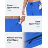 imageTACVASEN Mens Lighweight Hiking Pants Athletic Casual Quick Dry Stretch Water Resistant Joggers with Pockets Workout GymColor Blue