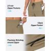 imageTACVASEN Mens Lighweight Hiking Pants Athletic Casual Quick Dry Stretch Water Resistant Joggers with Pockets Workout GymKhaki