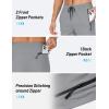 imageTACVASEN Mens Lighweight Hiking Pants Athletic Casual Quick Dry Stretch Water Resistant Joggers with Pockets Workout GymLight Grey
