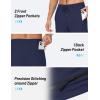imageTACVASEN Mens Lighweight Hiking Pants Athletic Casual Quick Dry Stretch Water Resistant Joggers with Pockets Workout GymNavy