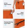 imageTACVASEN Mens Lighweight Hiking Pants Athletic Casual Quick Dry Stretch Water Resistant Joggers with Pockets Workout GymOrange