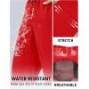 imageTACVASEN Mens Lighweight Hiking Pants Athletic Casual Quick Dry Stretch Water Resistant Joggers with Pockets Workout GymTomato Red