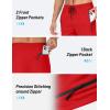 imageTACVASEN Mens Lighweight Hiking Pants Athletic Casual Quick Dry Stretch Water Resistant Joggers with Pockets Workout GymTomato Red