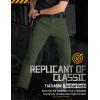 imageTACVASEN Mens Cargo Work Pants Construction Tactical Water Resistant Lightweight Outdoor Hiking Pants with 9 PocketsArmy Green