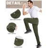 imageTACVASEN Mens Hiking Pants Lightweight Quick Dry Work Pants with 6 Pockets Tactical Water Resistant Ripstop Outdoor TrekkingArmy Green