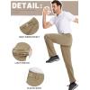 imageTACVASEN Mens Hiking Pants Lightweight Quick Dry Work Pants with 6 Pockets Tactical Water Resistant Ripstop Outdoor TrekkingKhaki
