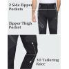 imageTACVASEN Mens Skiing Snow Pants Fleece Lined Waterproof Winter Insulated Hiking Pant for Outdoor Work Hunting CargoBlack