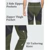 imageTACVASEN Mens Skiing Snow Pants Fleece Lined Waterproof Winter Insulated Hiking Pant for Outdoor Work Hunting CargoDgrey Green