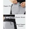 imageTACVASEN Mens Skiing Snow Pants Fleece Lined Waterproof Winter Insulated Hiking Pant for Outdoor Work Hunting CargoLgrey Black