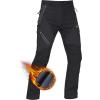 imageTACVASEN Mens Skiing Snow Pants Fleece Lined Waterproof Winter Insulated Hiking Pant for Outdoor Work Hunting CargoBlack