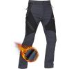 imageTACVASEN Mens Skiing Snow Pants Fleece Lined Waterproof Winter Insulated Hiking Pant for Outdoor Work Hunting CargoDgrey Black