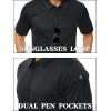 imageTACVASEN Mens Golf Polo Short Sleeve Performance Polo Quick Dry Tactical Polo Shirt Dry Fit Pique Lightweight Shirt01black