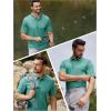 imageTACVASEN Mens Golf Polo Short Sleeve Performance Polo Quick Dry Tactical Polo Shirt Dry Fit Pique Lightweight Shirt06grey Green
