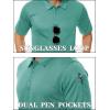 imageTACVASEN Mens Golf Polo Short Sleeve Performance Polo Quick Dry Tactical Polo Shirt Dry Fit Pique Lightweight Shirt06grey Green