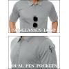 imageTACVASEN Mens Golf Polo Short Sleeve Performance Polo Quick Dry Tactical Polo Shirt Dry Fit Pique Lightweight Shirt11light Grey
