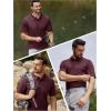 imageTACVASEN Mens Golf Polo Short Sleeve Performance Polo Quick Dry Tactical Polo Shirt Dry Fit Pique Lightweight Shirt13wine Red