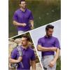 imageTACVASEN Mens Golf Polo Short Sleeve Performance Polo Quick Dry Tactical Polo Shirt Dry Fit Pique Lightweight Shirt14puple