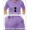 imageTACVASEN Mens Golf Polo Short Sleeve Performance Polo Quick Dry Tactical Polo Shirt Dry Fit Pique Lightweight Shirt15light Purple