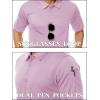 imageTACVASEN Mens Golf Polo Short Sleeve Performance Polo Quick Dry Tactical Polo Shirt Dry Fit Pique Lightweight Shirt16pink Purple