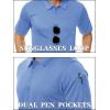 imageTACVASEN Mens Golf Polo Short Sleeve Performance Polo Quick Dry Tactical Polo Shirt Dry Fit Pique Lightweight Shirt19light Blue