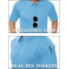 imageTACVASEN Mens Golf Polo Short Sleeve Performance Polo Quick Dry Tactical Polo Shirt Dry Fit Pique Lightweight Shirt20sky Blue