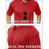 imageTACVASEN Mens Golf Polo Short Sleeve Performance Polo Quick Dry Tactical Polo Shirt Dry Fit Pique Lightweight Shirt24tomato Red