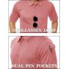 imageTACVASEN Mens Golf Polo Short Sleeve Performance Polo Quick Dry Tactical Polo Shirt Dry Fit Pique Lightweight Shirt27grey Pink