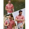 imageTACVASEN Mens Golf Polo Short Sleeve Performance Polo Quick Dry Tactical Polo Shirt Dry Fit Pique Lightweight Shirt27grey Pink