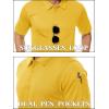 imageTACVASEN Mens Golf Polo Short Sleeve Performance Polo Quick Dry Tactical Polo Shirt Dry Fit Pique Lightweight Shirt29yellow