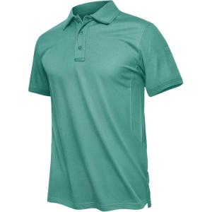 imageTACVASEN Mens Golf Polo Short Sleeve Performance Polo Quick Dry Tactical Polo Shirt Dry Fit Pique Lightweight Shirt06grey Green