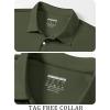 imageTACVASEN Mens Golf Shirt Dry Fit Mens Polo Shirts Short Sleeve Performance Golf Polos for Men with Collar Work Shirts07army Green