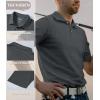 imageTACVASEN Mens Golf Shirt Dry Fit Mens Polo Shirts Short Sleeve Performance Golf Polos for Men with Collar Work Shirts08dark Grey
