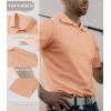imageTACVASEN Mens Golf Shirt Dry Fit Mens Polo Shirts Short Sleeve Performance Golf Polos for Men with Collar Work Shirts11apricot