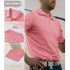 imageTACVASEN Mens Golf Shirt Dry Fit Mens Polo Shirts Short Sleeve Performance Golf Polos for Men with Collar Work Shirts12grey Pink
