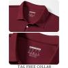 imageTACVASEN Mens Golf Shirt Dry Fit Mens Polo Shirts Short Sleeve Performance Golf Polos for Men with Collar Work Shirts13wine Red