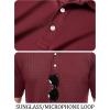 imageTACVASEN Mens Golf Shirt Dry Fit Mens Polo Shirts Short Sleeve Performance Golf Polos for Men with Collar Work Shirts13wine Red