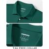 imageTACVASEN Mens Golf Shirt Dry Fit Mens Polo Shirts Short Sleeve Performance Golf Polos for Men with Collar Work Shirts14emerald Green