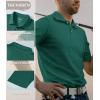 imageTACVASEN Mens Golf Shirt Dry Fit Mens Polo Shirts Short Sleeve Performance Golf Polos for Men with Collar Work Shirts14emerald Green