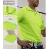 imageTACVASEN Mens Golf Shirt Dry Fit Mens Polo Shirts Short Sleeve Performance Golf Polos for Men with Collar Work Shirts19yellow Green