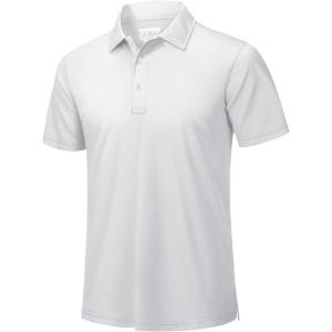 imageTACVASEN Mens Golf Shirt Dry Fit Mens Polo Shirts Short Sleeve Performance Golf Polos for Men with Collar Work Shirts03white