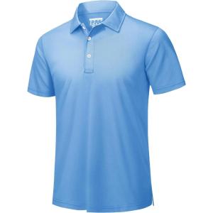 imageTACVASEN Mens Golf Shirt Dry Fit Mens Polo Shirts Short Sleeve Performance Golf Polos for Men with Collar Work Shirts04sky Blue