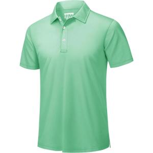 imageTACVASEN Mens Golf Shirt Dry Fit Mens Polo Shirts Short Sleeve Performance Golf Polos for Men with Collar Work Shirts06mint Green