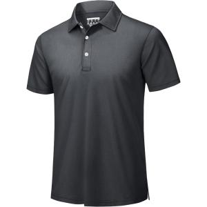 imageTACVASEN Mens Golf Shirt Dry Fit Mens Polo Shirts Short Sleeve Performance Golf Polos for Men with Collar Work Shirts08dark Grey